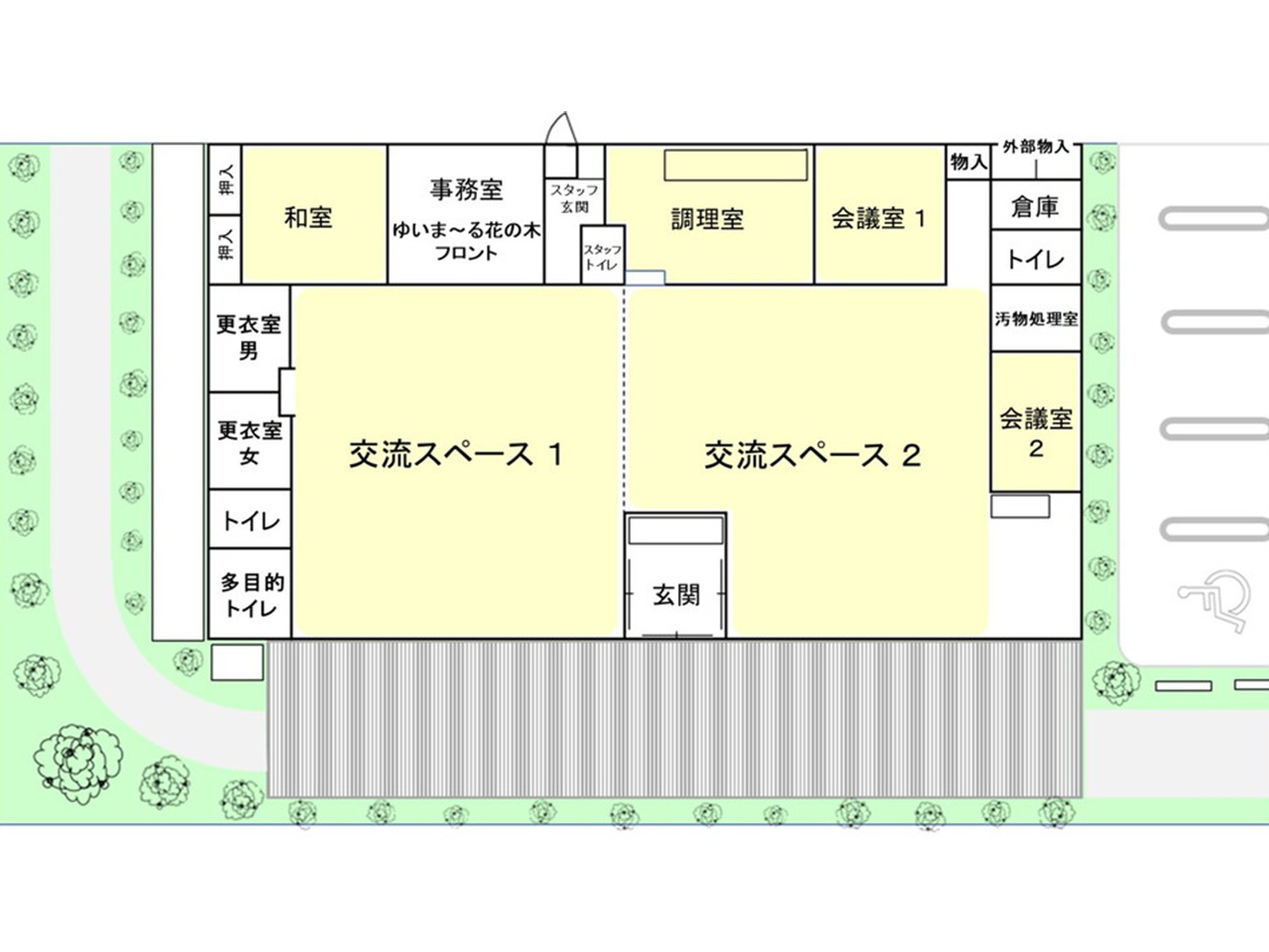 秩父市花の木交流センター平面図