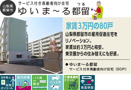 山梨県都留市 サービス付き高齢者向け住宅 ゆいま〜る都留