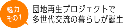 団地再生プロジェクトで多世代交流の暮らしが誕生